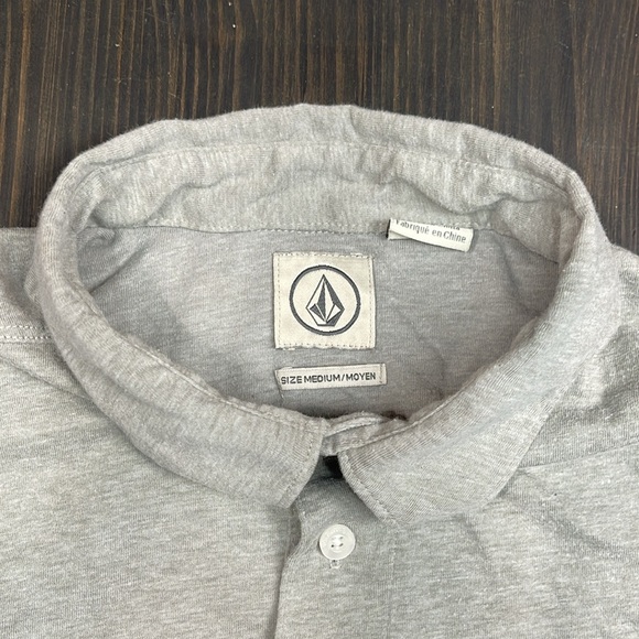 Volcom 3 button Polo men’s medium Heather gray - Picture 7 of 7
